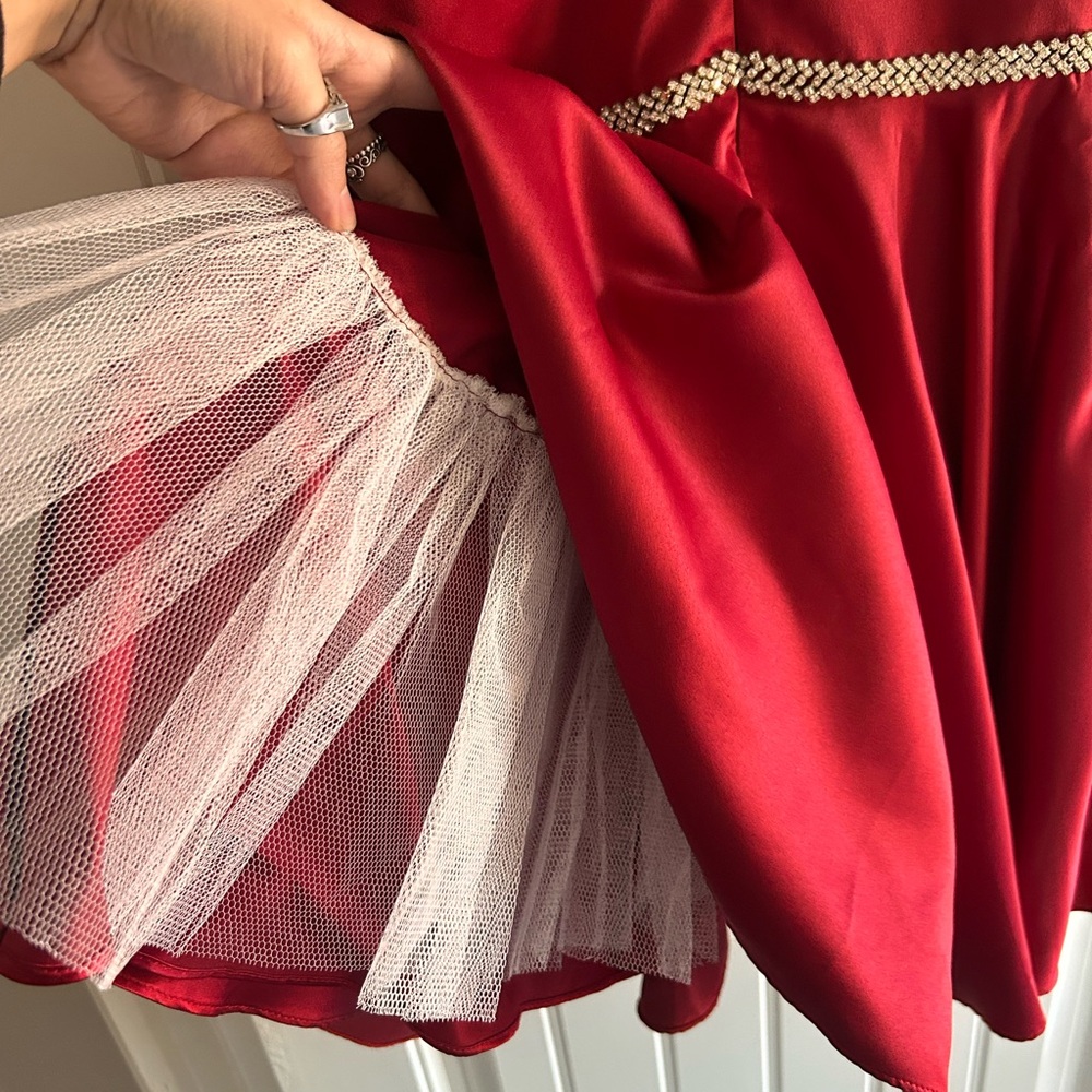 Dancing Queen Ruby Red Elegant Dress - image 4